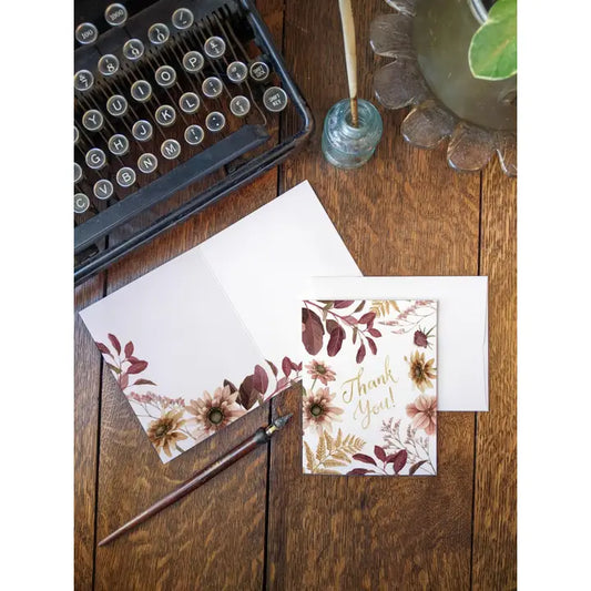 Thank You Card Plum Flora