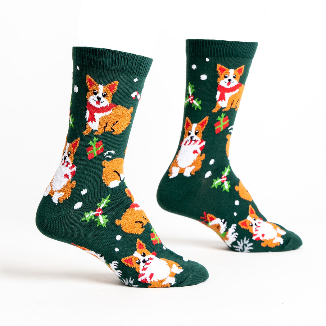 Women's Crew Merry Corgmas Socks