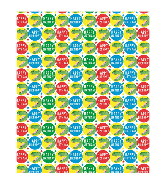 Dino Birthday Flat Wrap