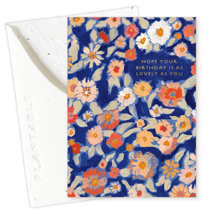 Wildflower Floral Sprout Mini Greeting Card