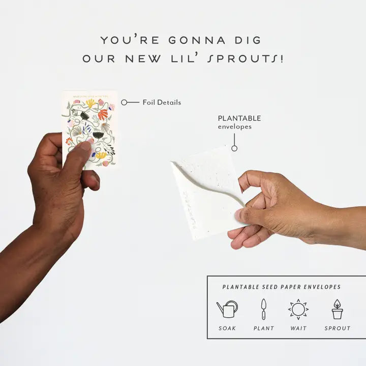Wildly In Love Sprout Mini Greeting Card