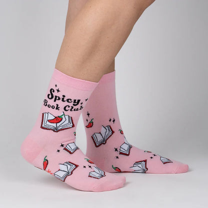 Women's Crew Socks Spicy Book Club