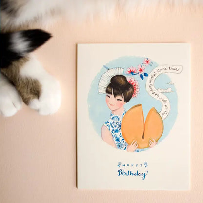 Fortune Cookie Birthday Greeting Card
