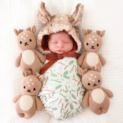 Baby Fawn Hand-Knit Doll