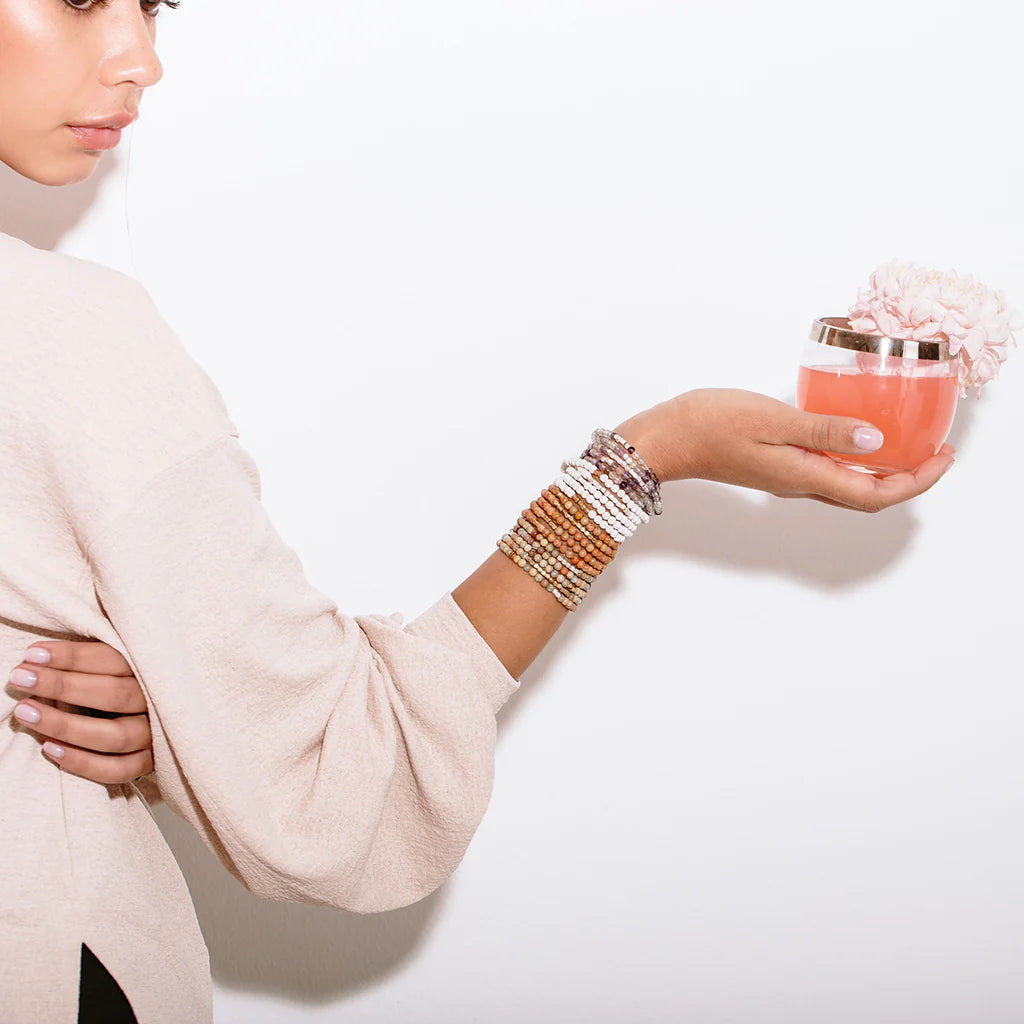 Stone Wrap Bracelet + Necklace Fluorite Silver - Stone Of Confidence