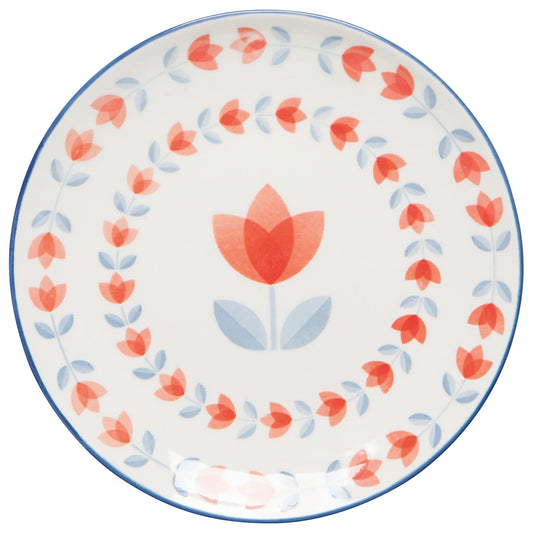 Red Tulip Appetizer Plate 6 inch