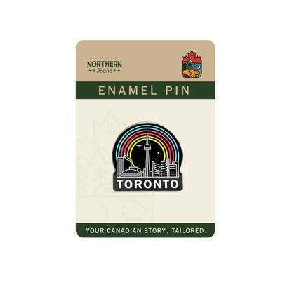 @27 Retro Rainbow Skyline Enamel Pin