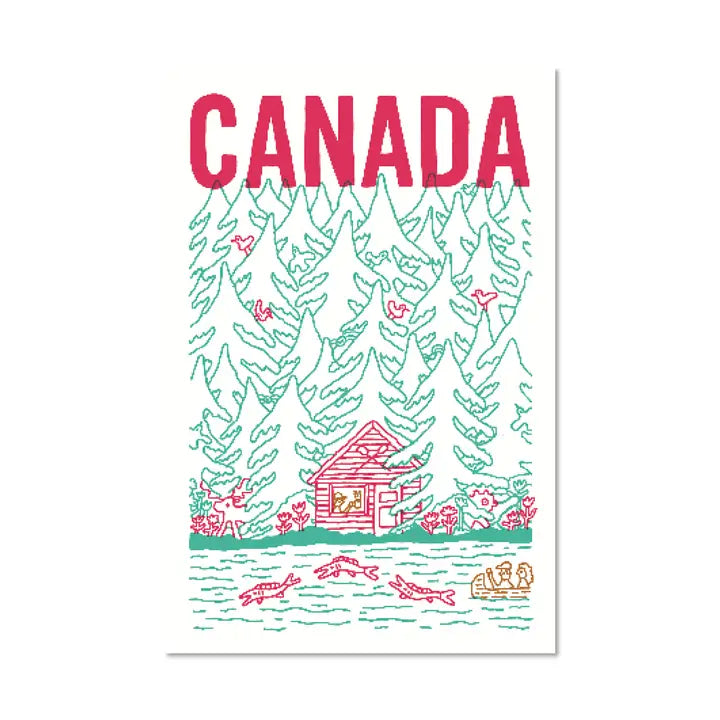 Cabane Au Canada Postcard