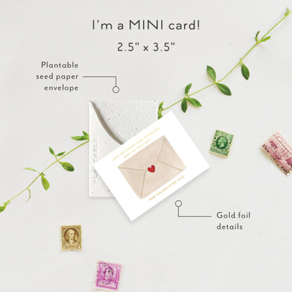 Love Letters Birthday Mini Greeting Card