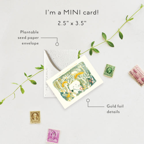 Elephant Love Mini Greeting Card