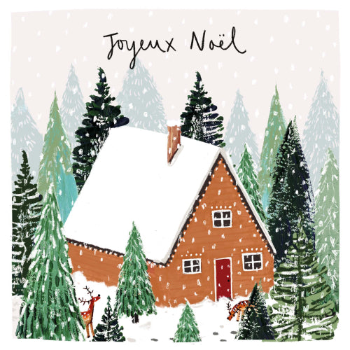 Cabin Joyeux Noel Card