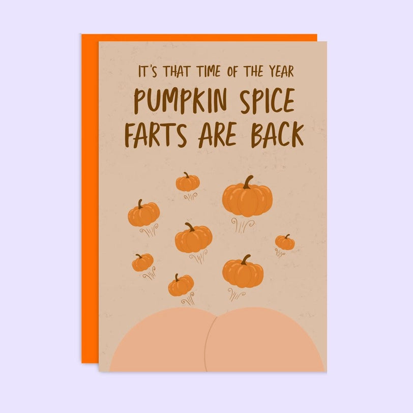 Medium Pumpkin Spice Farts Card