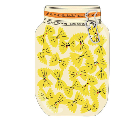 Pasta Jar Die Cut Greeting Card