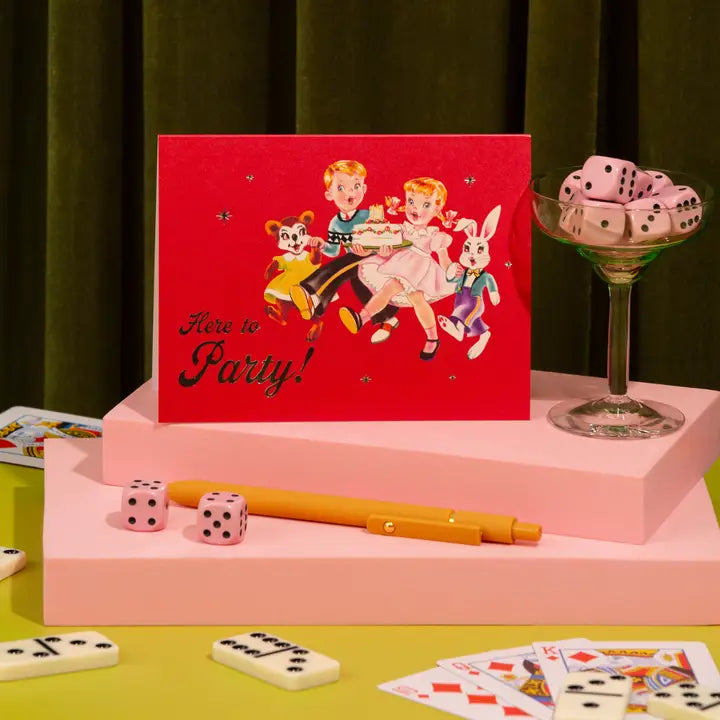 Here to Party! Foil Birthday Card