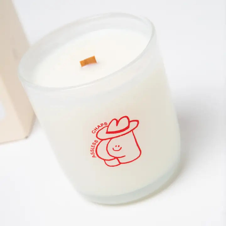 Assless Chaps - Saddle Leather Coconut Soy Candle