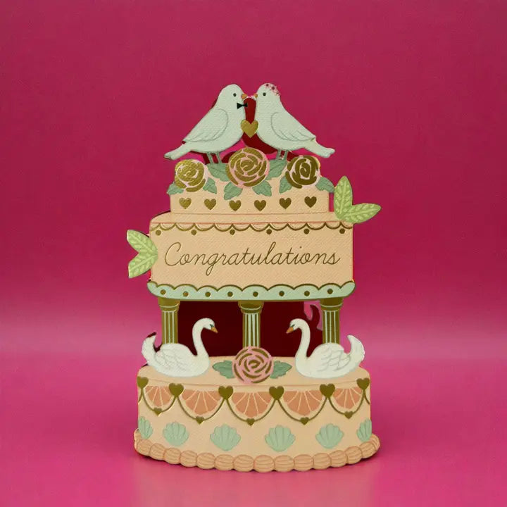 Wedding Cake Laser Cut Card