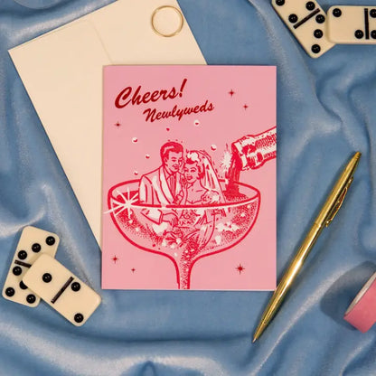 Cheers! Newlyweds Foil Wedding Card