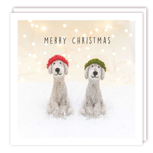 Felt Dogs Christmas Cards Cello Pack