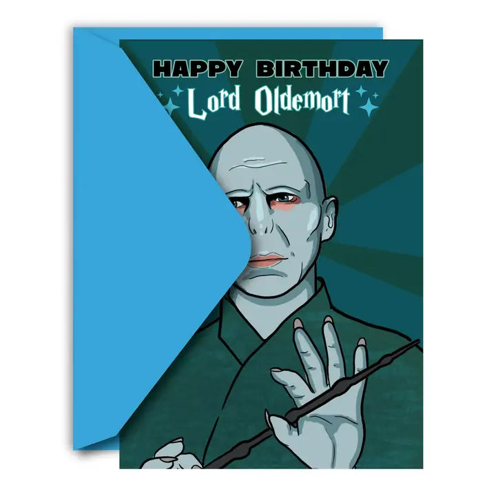 Lord Oldemort Magic Birthday Greeting Card