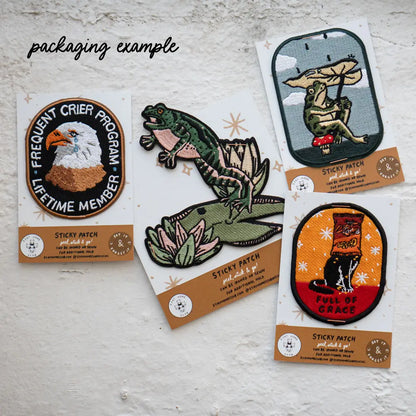 #19 Leaf Umbrella Frog Sticky Patch
