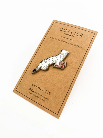 Outlier Weasel Enamel Pin