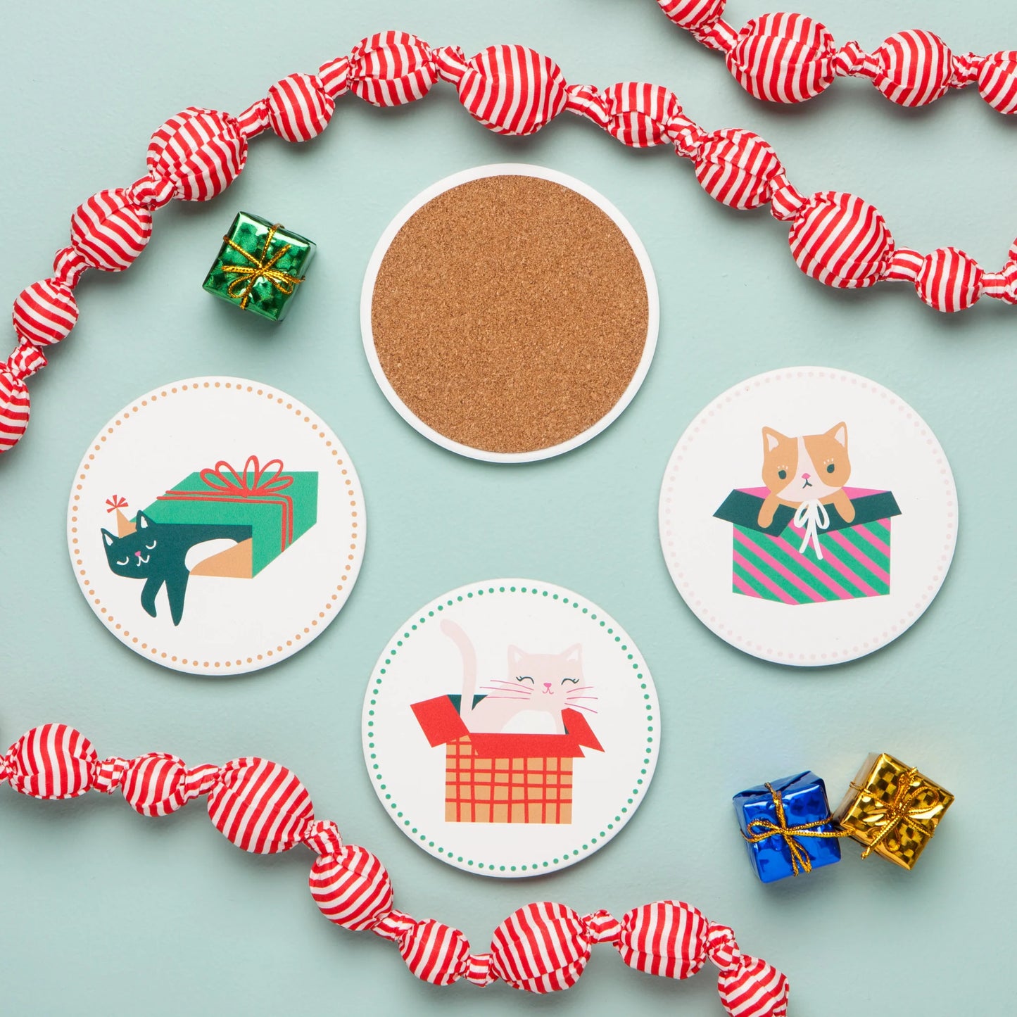 Let it Meow Shaped Soak Up Coasters Set of 4