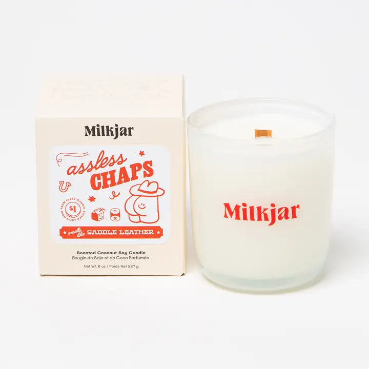 Assless Chaps - Saddle Leather Coconut Soy Candle