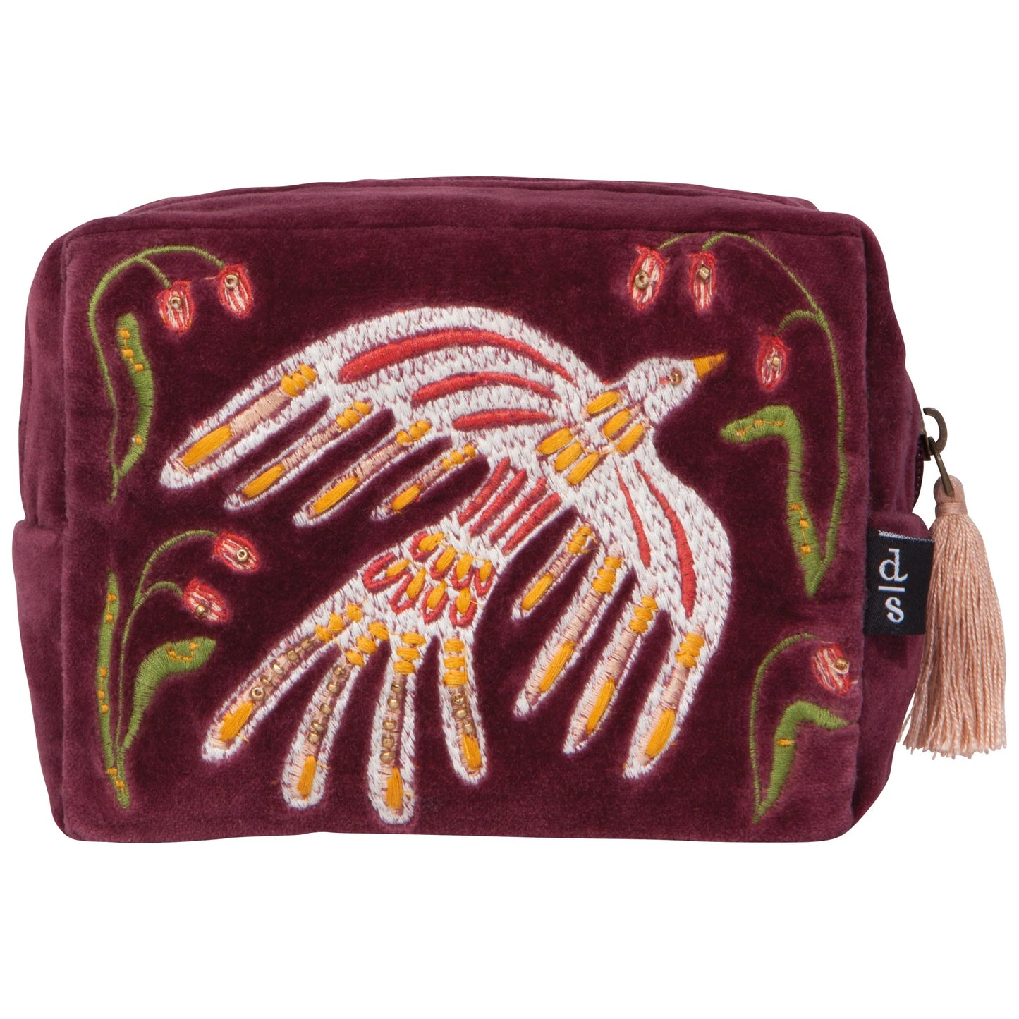 Embroidered Pouch Plume