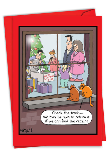 Check The Trash Christmas Card