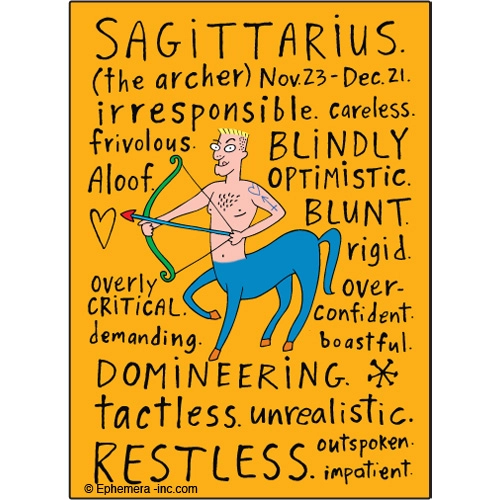 Zodiac Magnet Naughty Sagittarius