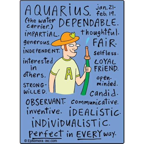 Zodiac Magnet Nice Aquarius