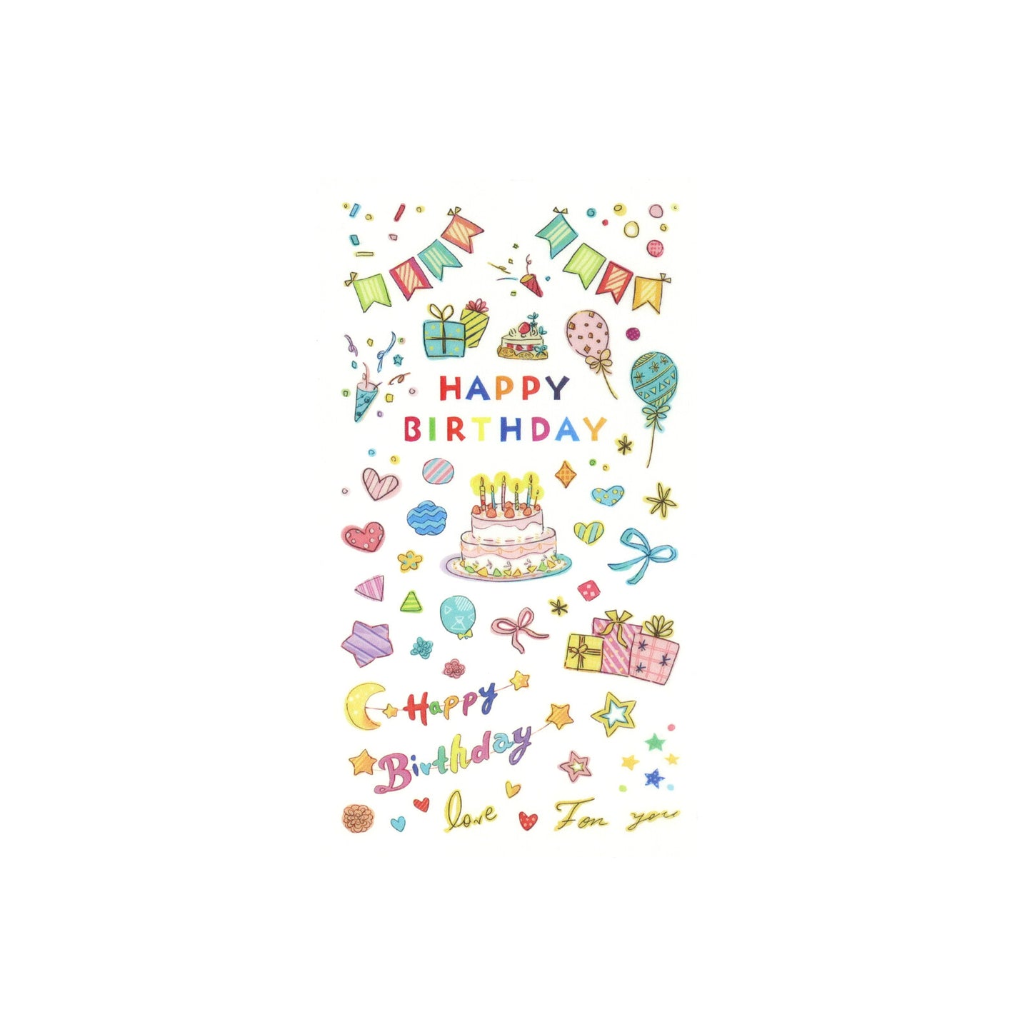 Irodo Paper Transfer Stickers – Birthday