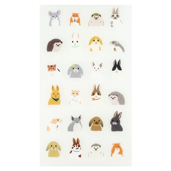 Animal Die-cut Sticker Rabbit and Rodent