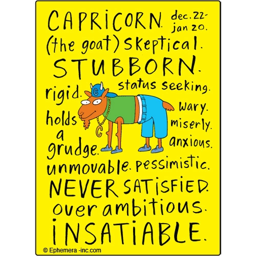 Zodiac Magnet Naughty Capricorn