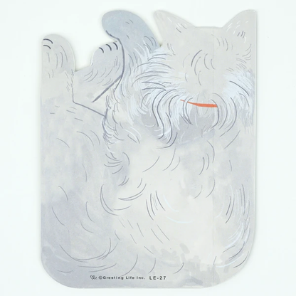 Birthday Gyukyu Neko Card Gray