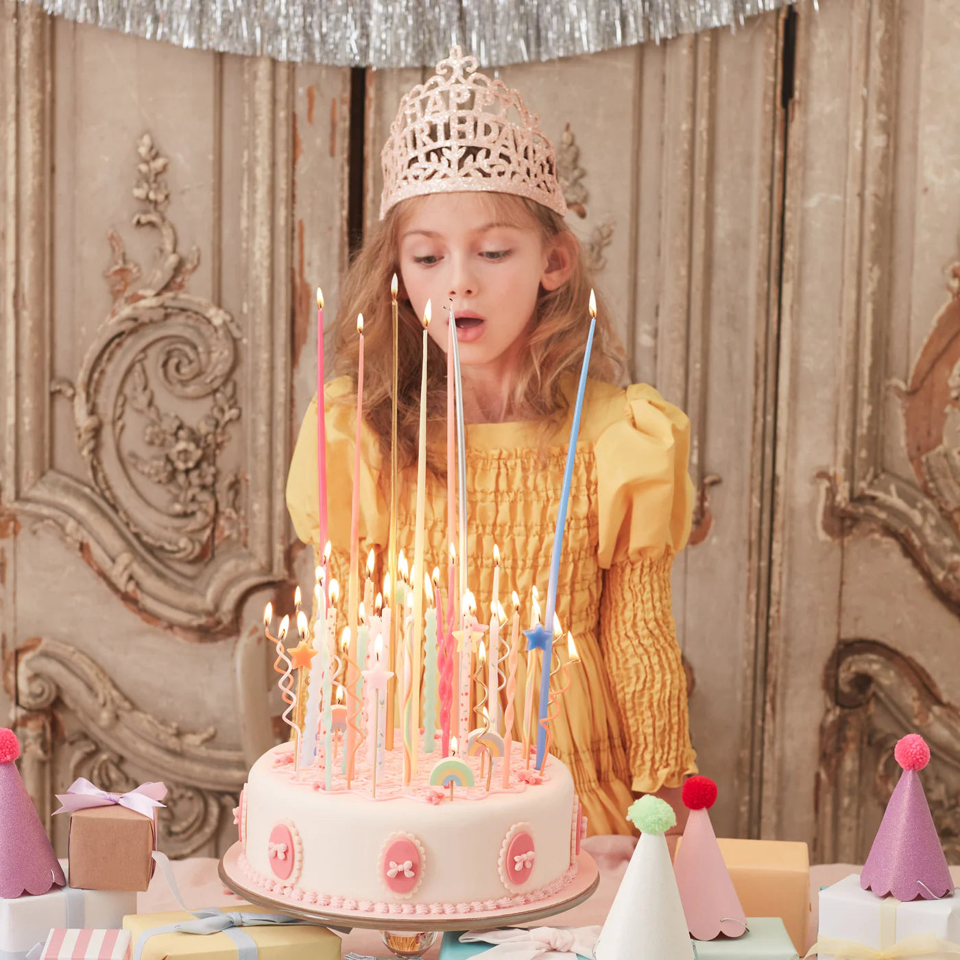 Mixed Twisted Long Birthday Candles