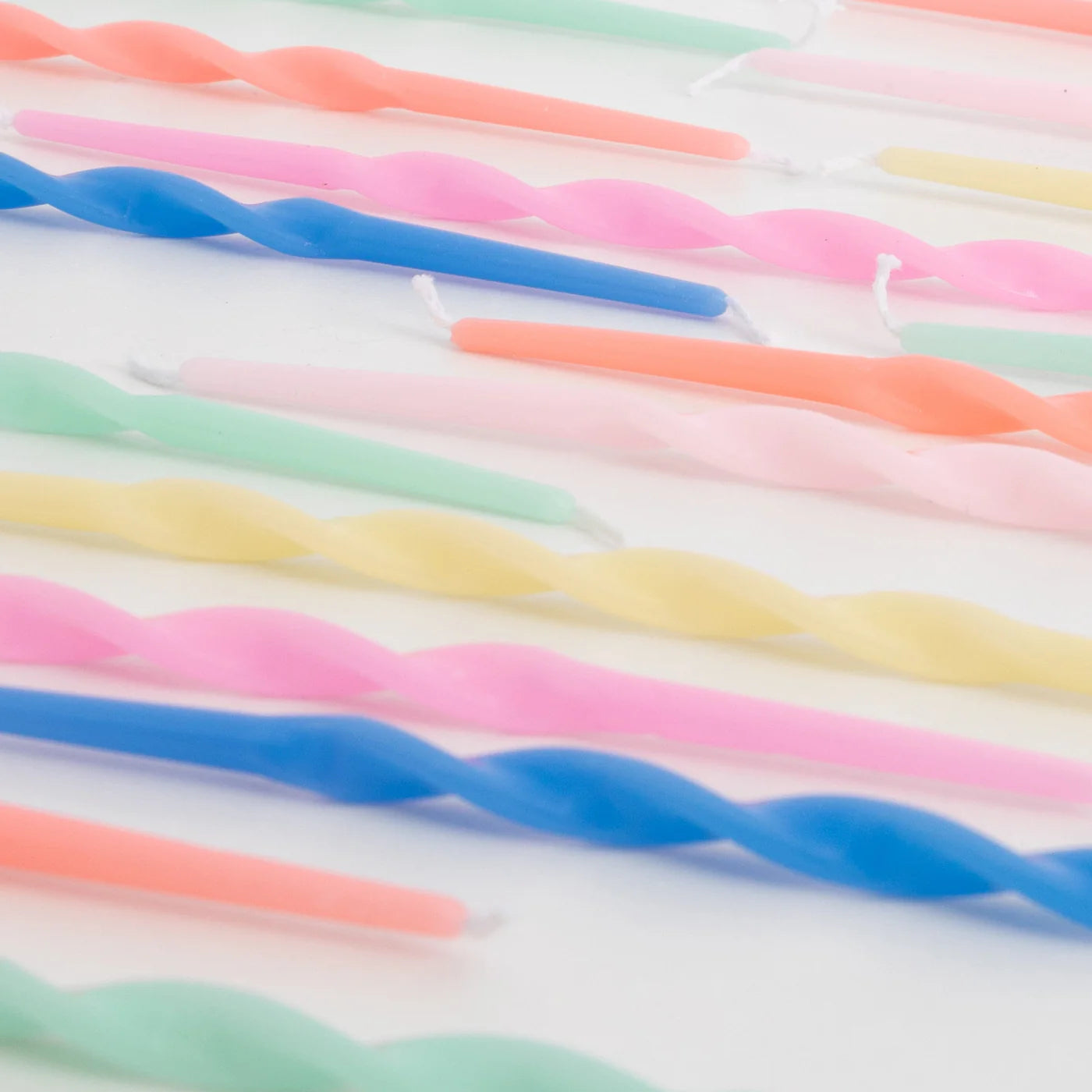 Mixed Twisted Long Birthday Candles