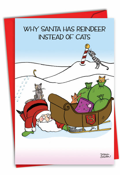 Reindeer Cats Christmas Card