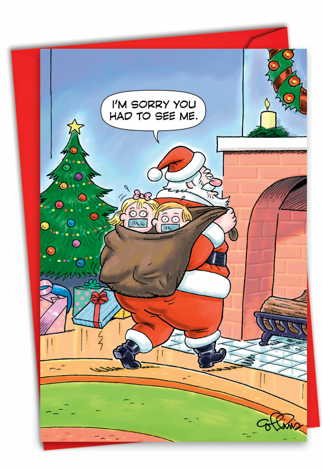 Santa Kidnap Christmas Card