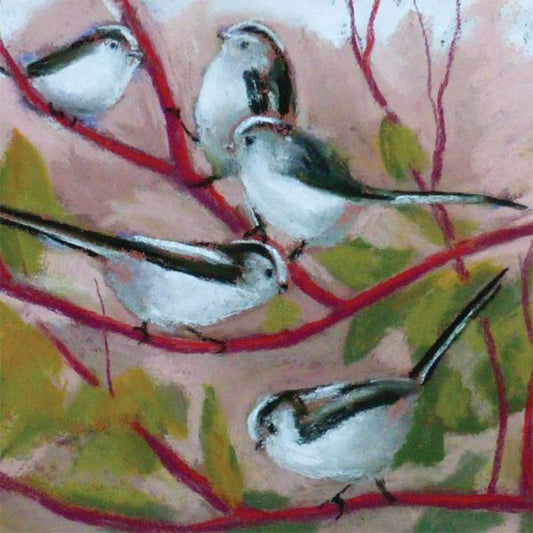 Long Tailed Tits Card