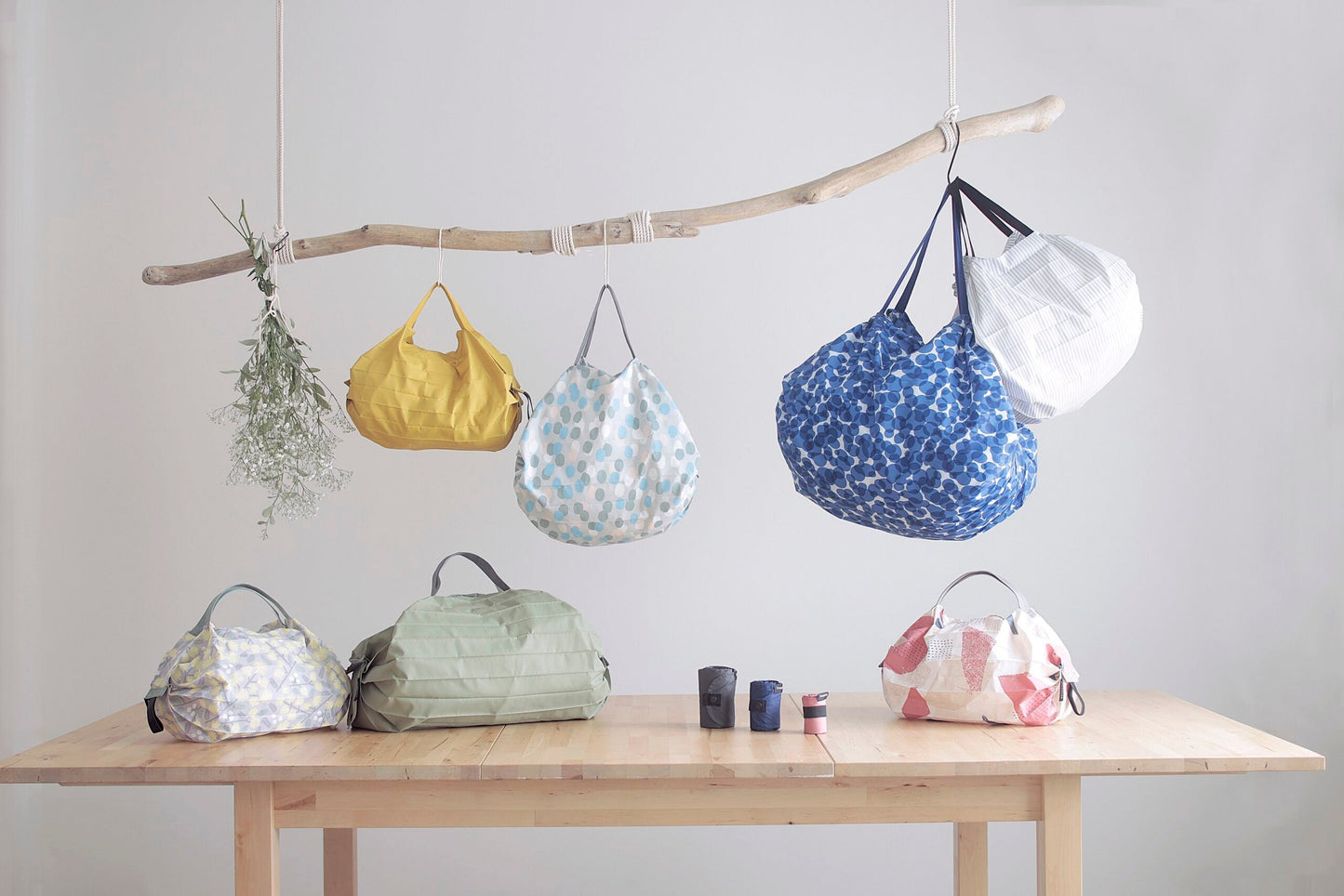 Shupatto Compact Reusable Bag Large Umi Ocean