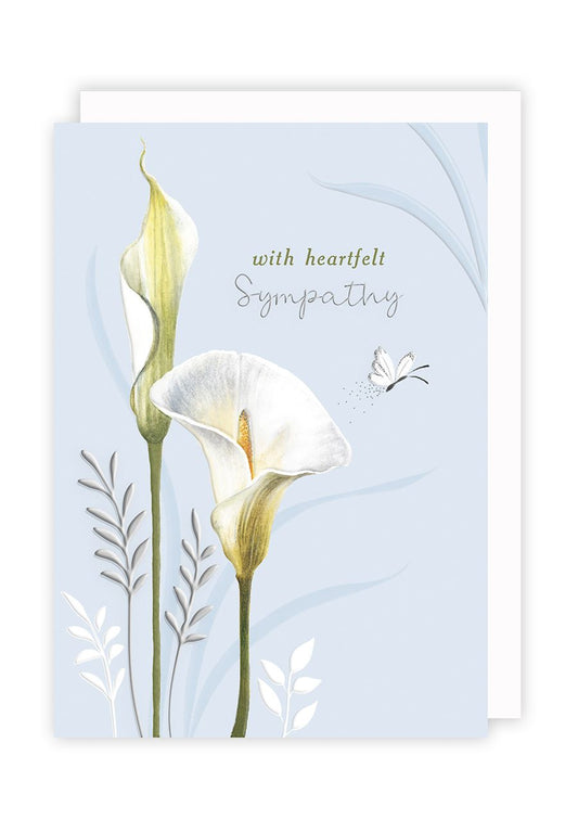 Heartfelt Sympathy Lillies Card