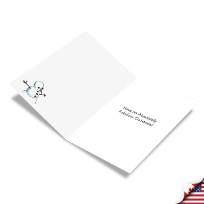 Snowman Abs Christmas Card