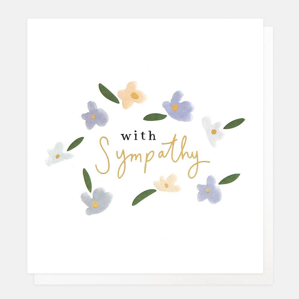 With Sympathy Flower Card