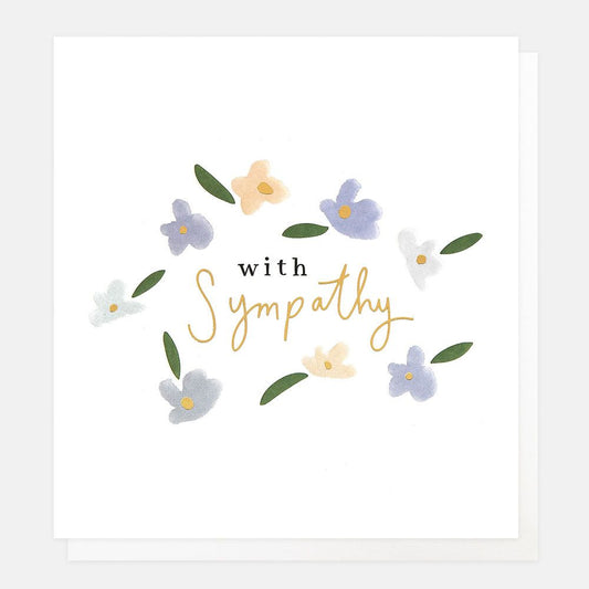 With Sympathy Flower Card