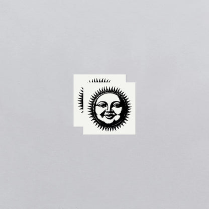 Vintage Sun Temporary Tattoos