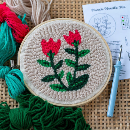 Punch Needle Kit Tulips