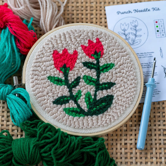 Punch Needle Kit Tulips