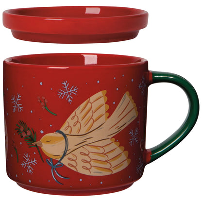 Season's Tweetings Mug With Lid
