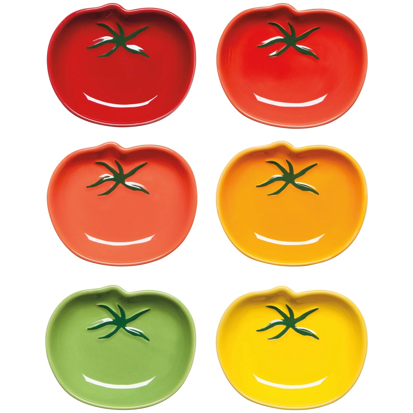 Heirloom Tomatoes Shaped Pinch Bowls Set of 6 Asso